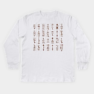 Egyptian Hieroglyphics language Kids Long Sleeve T-Shirt